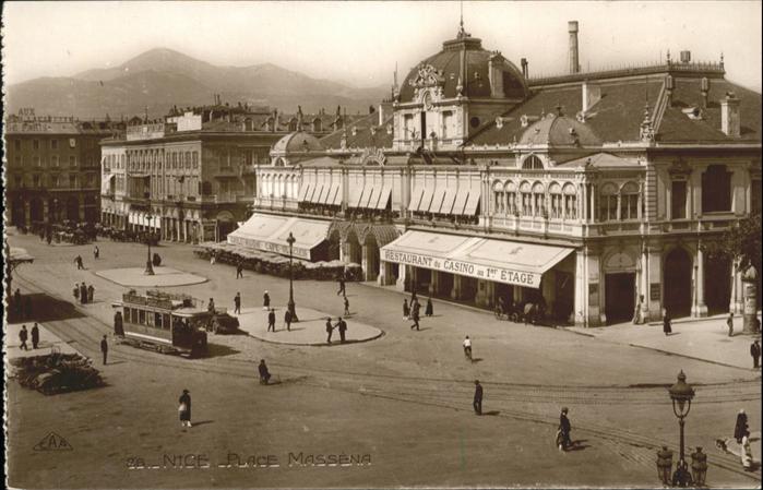 Nice Alpes Maritimes Place Massena Strassenbahn