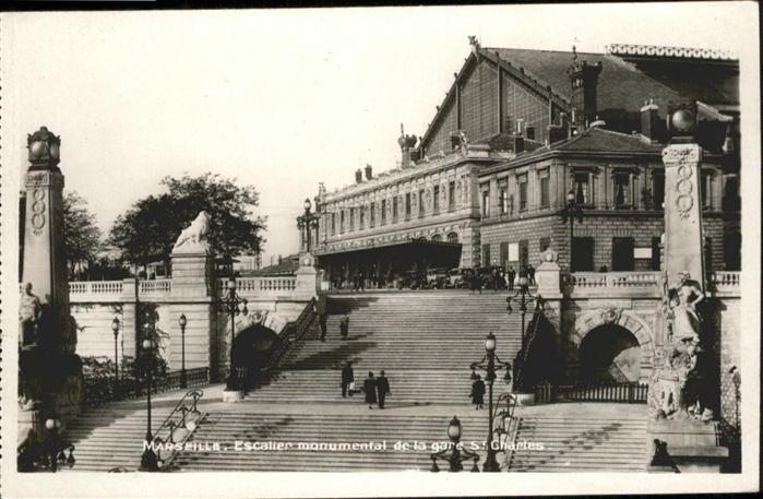 Marseille Bouches-du-Rhone Escalier monumental de la gare St. Char