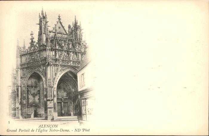 Alencon Grand Portail de l'Eglise Notre-Dame