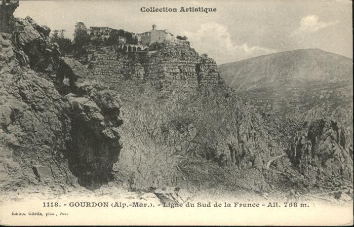 Gourdon Alpes-Maritimes Ligne du Sud de la France