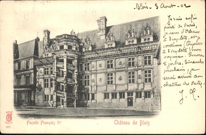 Blois 41 Chateau Facade Francois