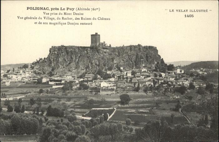 Polignac Haute-Loire vue generale du Village du Rocher des R