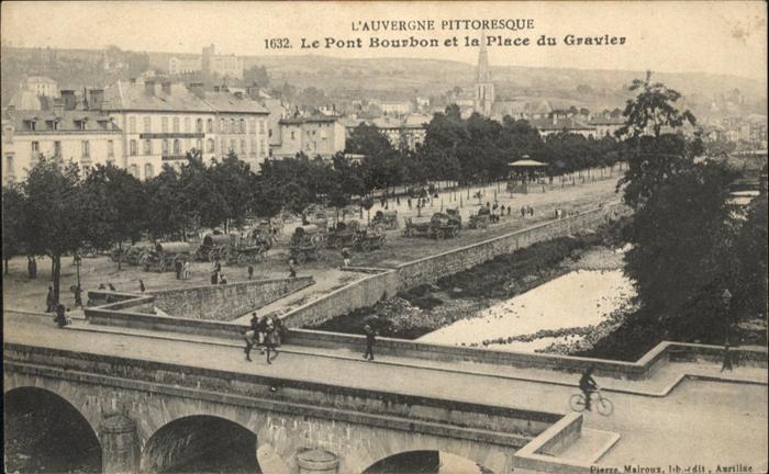 Auvergne Region Le Pont Bourbon la Place du Gravier