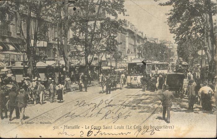 Marseille Bouches-du-Rhone Le Cours Saint-Louis Straßenbahn