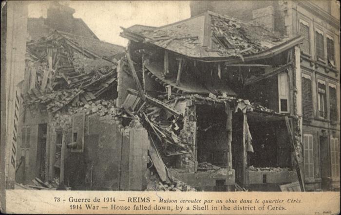 Reims Champagne Ardenne Guerre de 1914