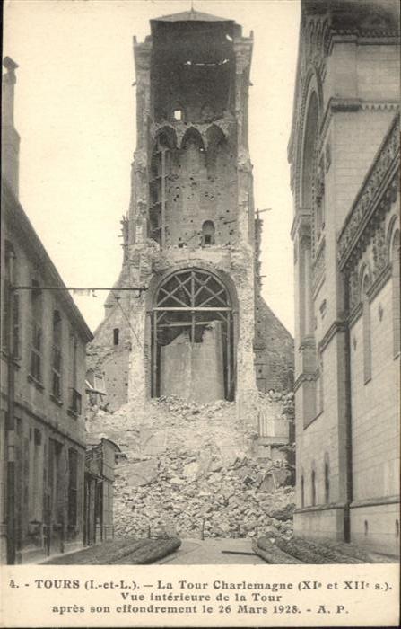 Tours Indre-et-Loire la Tour Charlemagne effondrement le 26