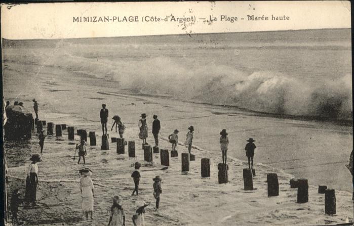 Mimizan Plage Plage Maree haute