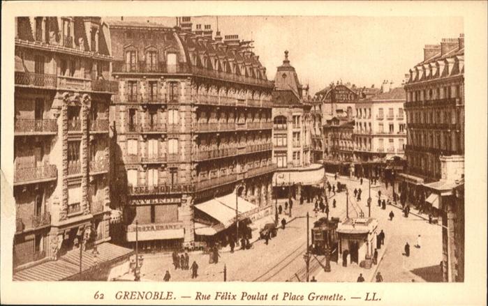 Grenoble Rue Felix Poulat Place Grenette Strasse