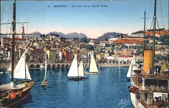 Menton Alpes Maritimes Pont Schiff Vieille VilleVi