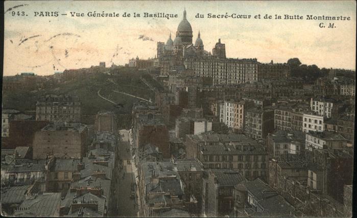 Paris Basilique Sacre Coeur Butte Montmartre