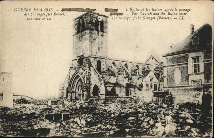 Paris [?] Guerre Sauvages Les Boches