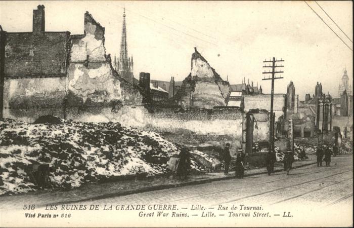 Lille Nord Ruines Grande Guerre