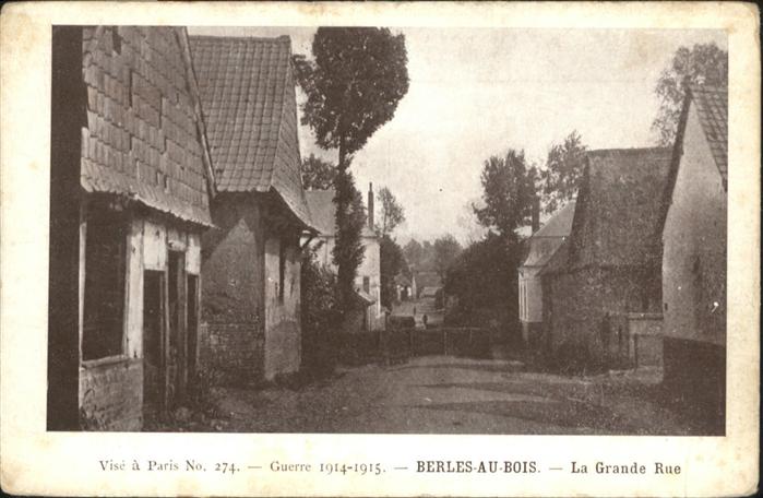 Berles-au-Bois La Grande Rue