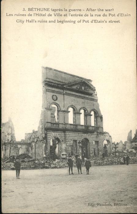 Bethune Ruines Hotel de Ville