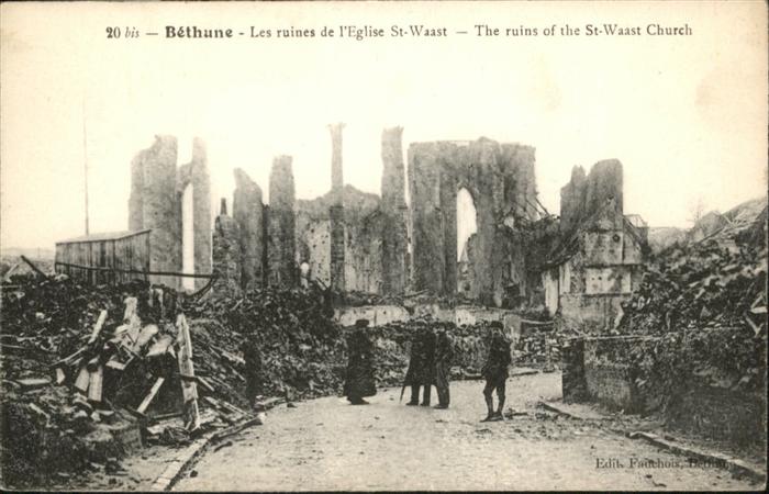 Bethune Ruines Eglise St Waast Church