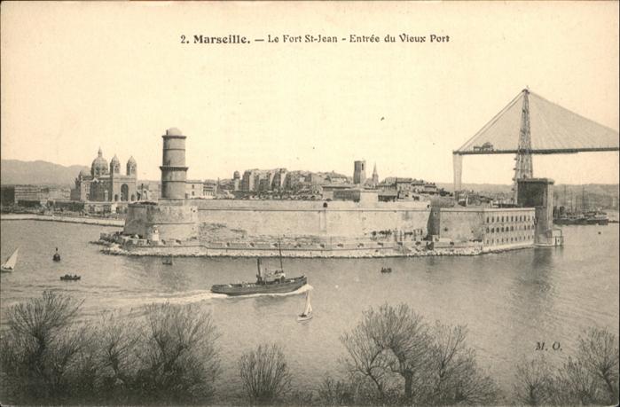 Marseille Bouches-du-Rhone le Fort St Jean Entree du Vieux Port