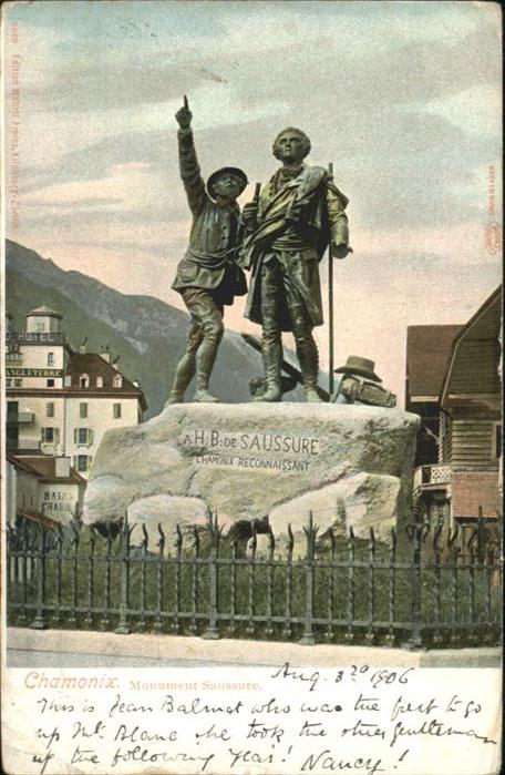 Chamonix Monument Saussure