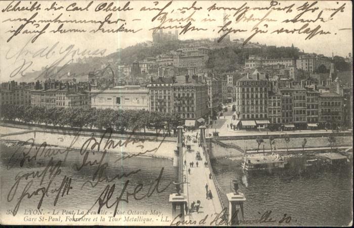 Lyon France le Pont Rue Octavia May