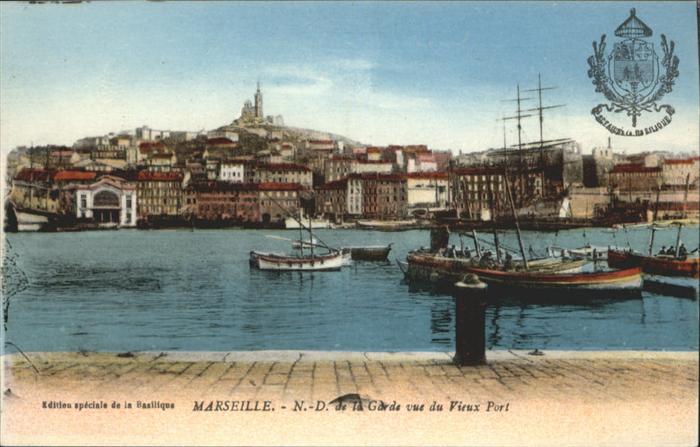 Marseille Bouches-du-Rhone Notre Dame de la Garde Port