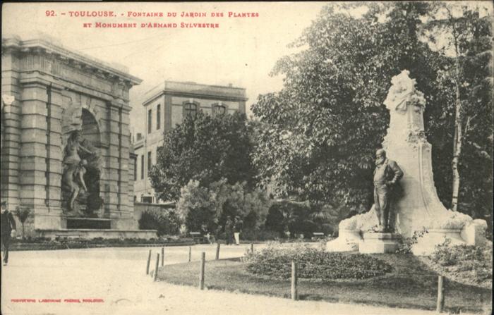 Toulouse Haute-Garonne Fontaine du Jardin des Plantes Monument