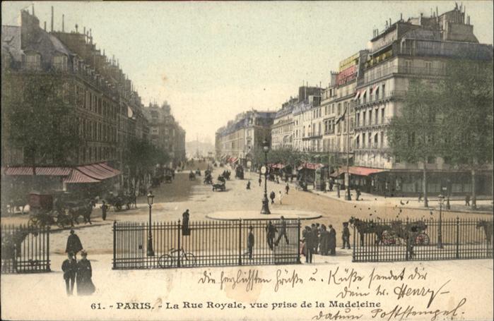 Paris la Rue Royale