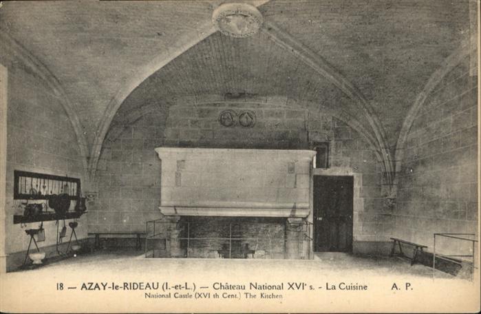 Azay-le-Rideau Chateau National la Cuisine