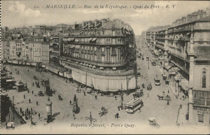 Marseille Bouches-du-Rhone Rue de la Republique Quai du Port Stras