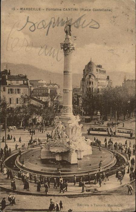 Marseille Bouches-du-Rhone Fontaine Cantini Place Castellane Stras