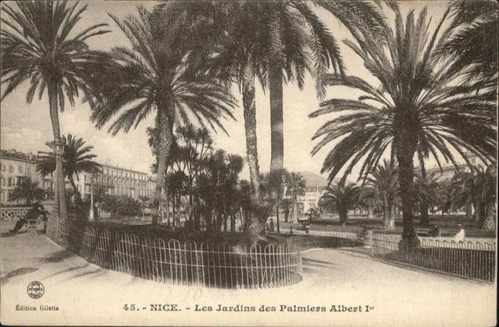 Nice Alpes Maritimes les Jardins des Palmiers Albert