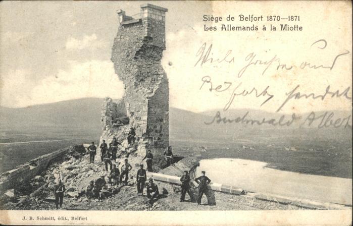 Belfort Alsace les Allemands a la Miotte