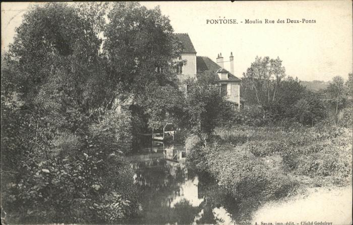 Pontoise  Val-d Oise Moulin Rue des Deux-Ponts