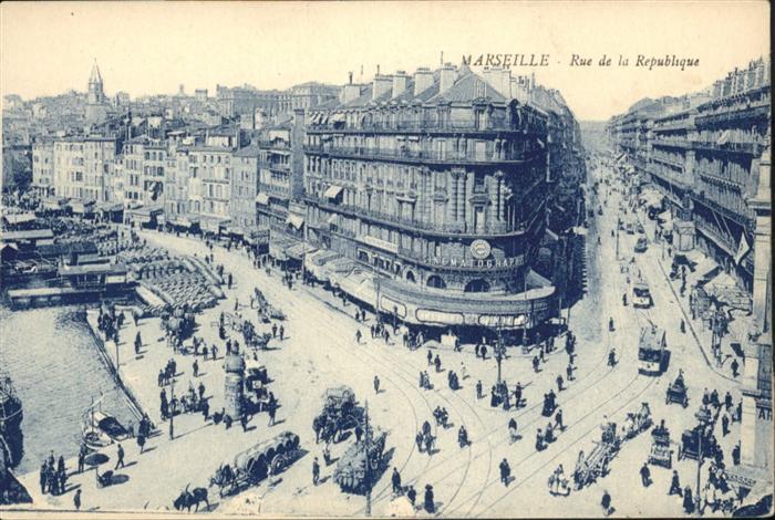 Marseille Bouches-du-Rhone Rue de la Republique Strassenbahn