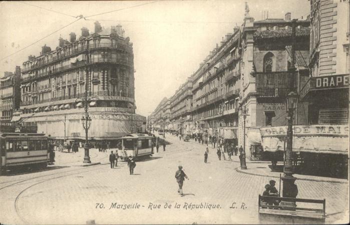 Marseille Bouches-du-Rhone Rue de la Republique Strassenbahn