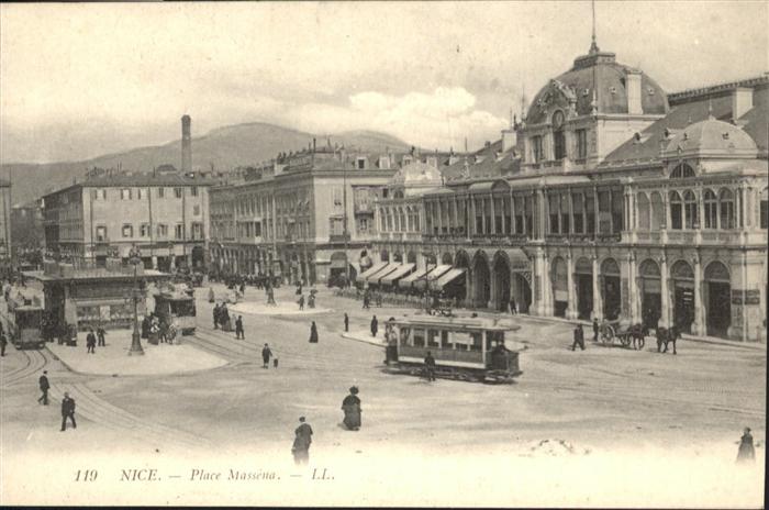 Nice Alpes Maritimes Place Massena Strassenbahn