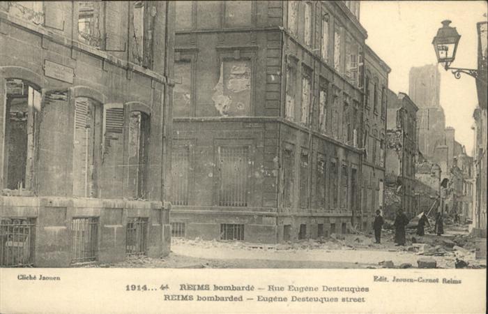 Reims Champagne Ardenne Rue Eugene Desteuques Zerstörung