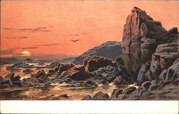 Jerusalem Yerushalayim [?] Felsen Abusir Kuenstler F Perlberg