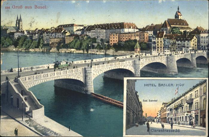 Basel BS Bruecke Hotel Basler Hof