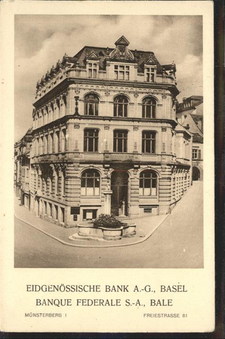 Basel BS Eidgenoessische Bank