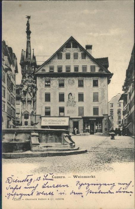 Luzern LU Weinmarkt Brunnen