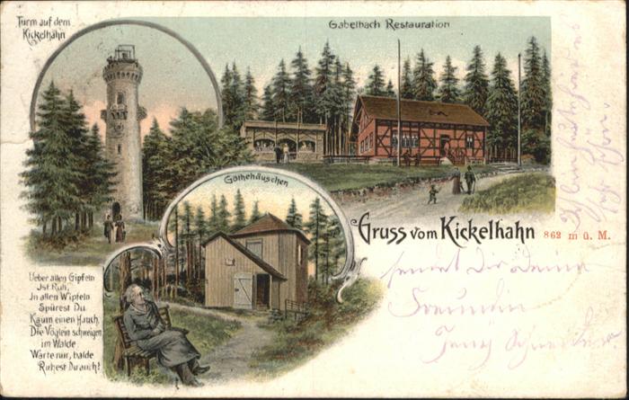 Kickelhahn Gaberbach Restauration Goethehaeuschen Turm