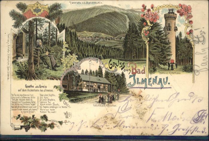 Ilmenau Goethehaus Turm Gabelbachhaus Goethe als Greis