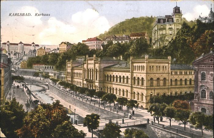 Karlsbad Eger Kurhaus  Bruecke