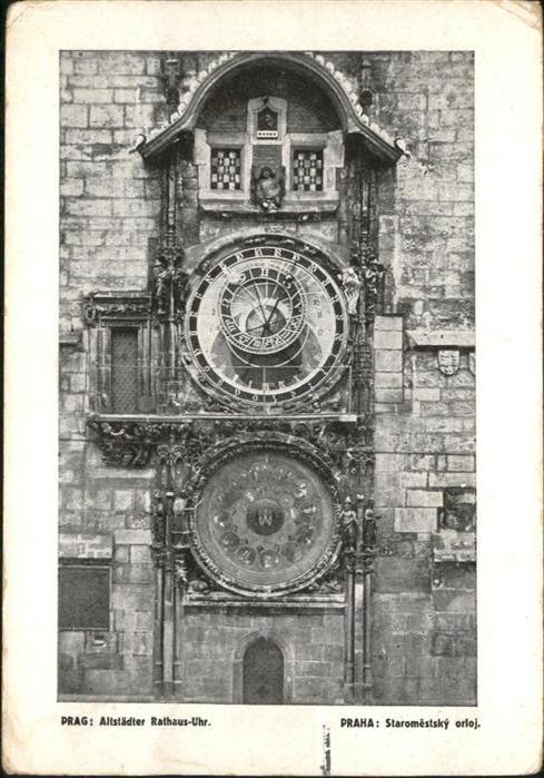Prag Prahy Prague Altstaedter Rathaus Uhr