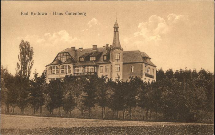 Bad Kudowa Niederschlesien Haus Gutenberg