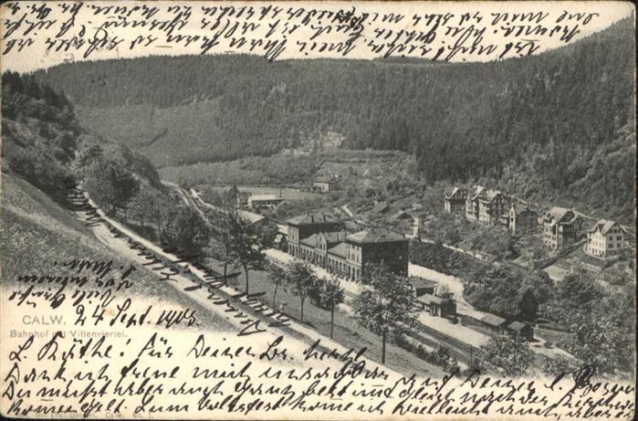 Calw Bahnhof Villenviertel