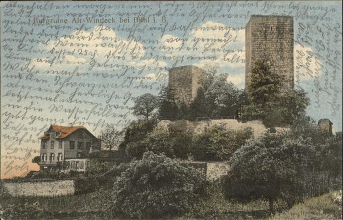 Buehl Baden Burgruine Alt Windeck