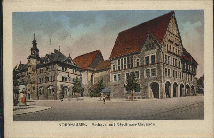 Nordhausen Thueringen Rathaus Stadthaus Gebaeude