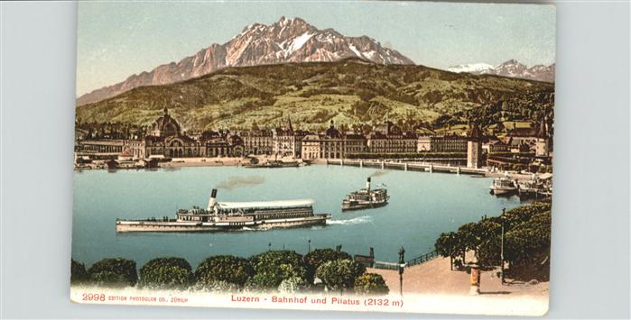 Schiffe Ships Navires Luzern Bahnhof Pilatus Hafen