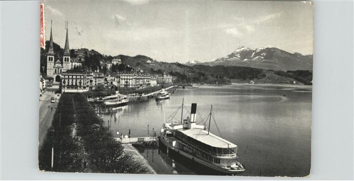 Schiffe Ships Navires Luzern Quai Rigi