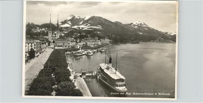 Schiffe Ships Navires Luzern Rigi Schweizerhofquai Hofkirche